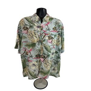Pazzo Men’s Floral Hawaiian Button Down, L